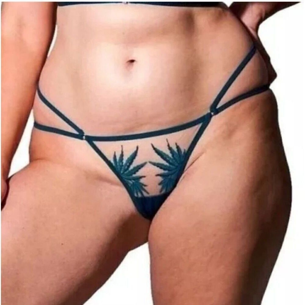 NWT Thistle and Spire Brooklyn Haze Thong Emerald Green Biscotti size 2X